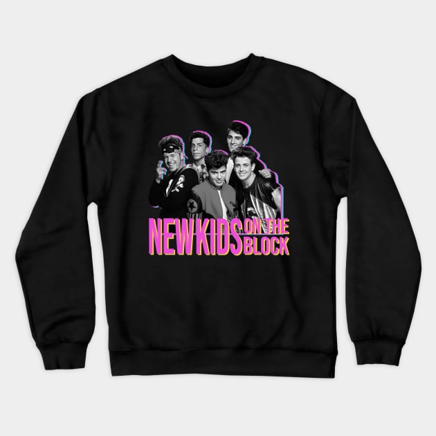 NKOTB - New Wave Crewneck Sweatshirt by OnimakoArt